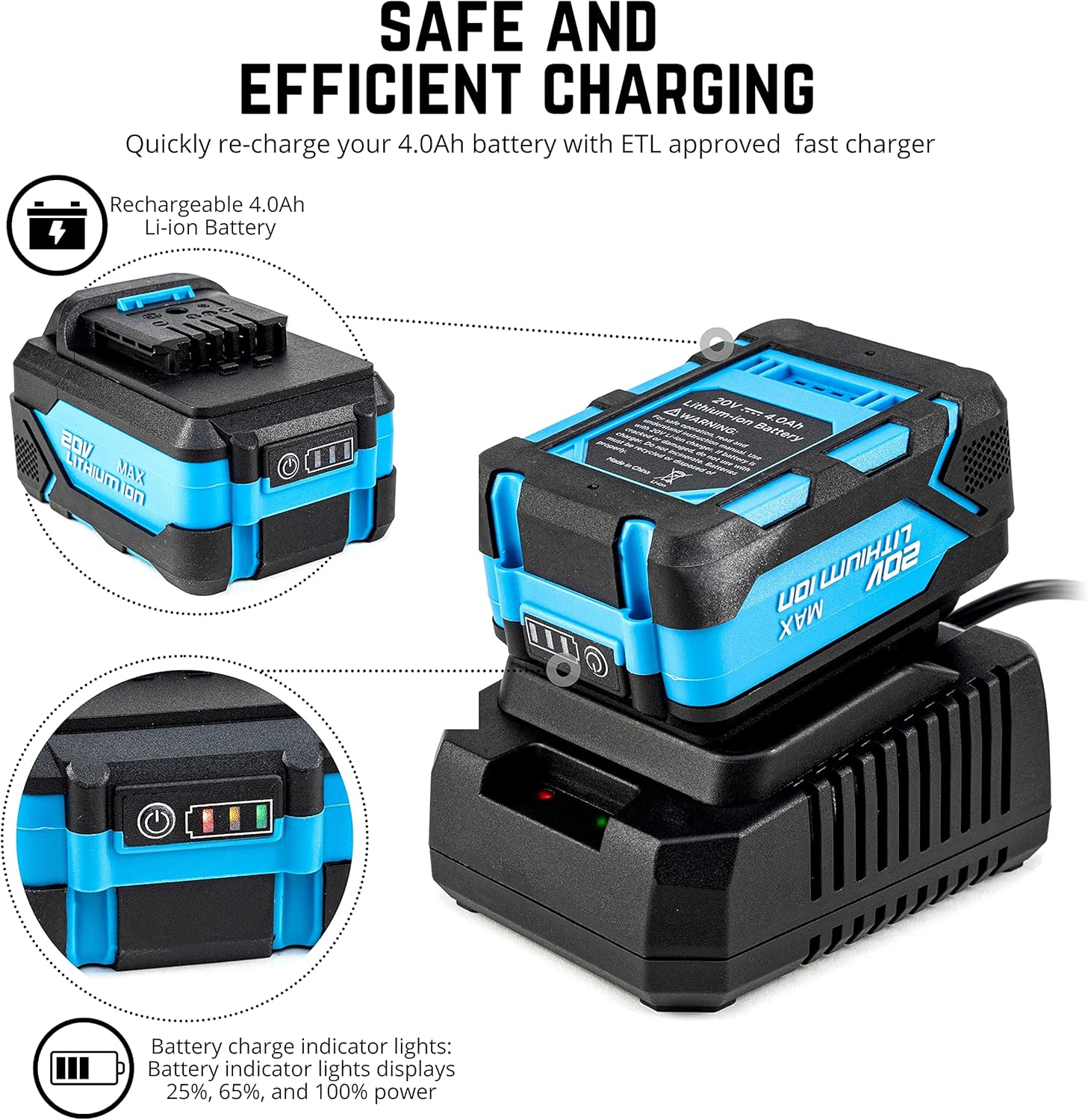 Cordless Rotary Hammer Drill with 20-Volt Li-ion Rechargeable Battery and SDS Plus Bit System S29232