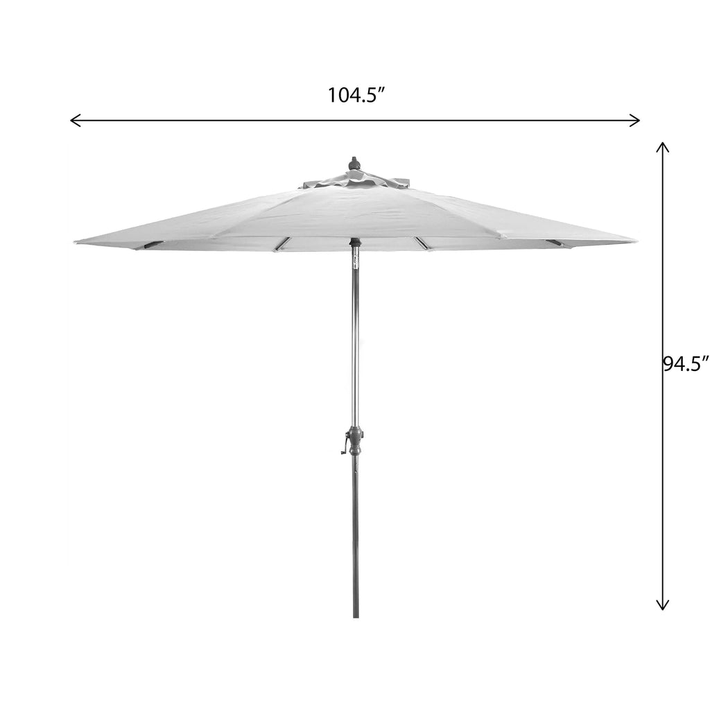 Navy Solid Octagon Folding Patio Umbrella with Push-Button Tilt and Crank Opening A5845