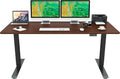 55 Inch Electric Adjustable Height Standing Desk, Walnut Q70467