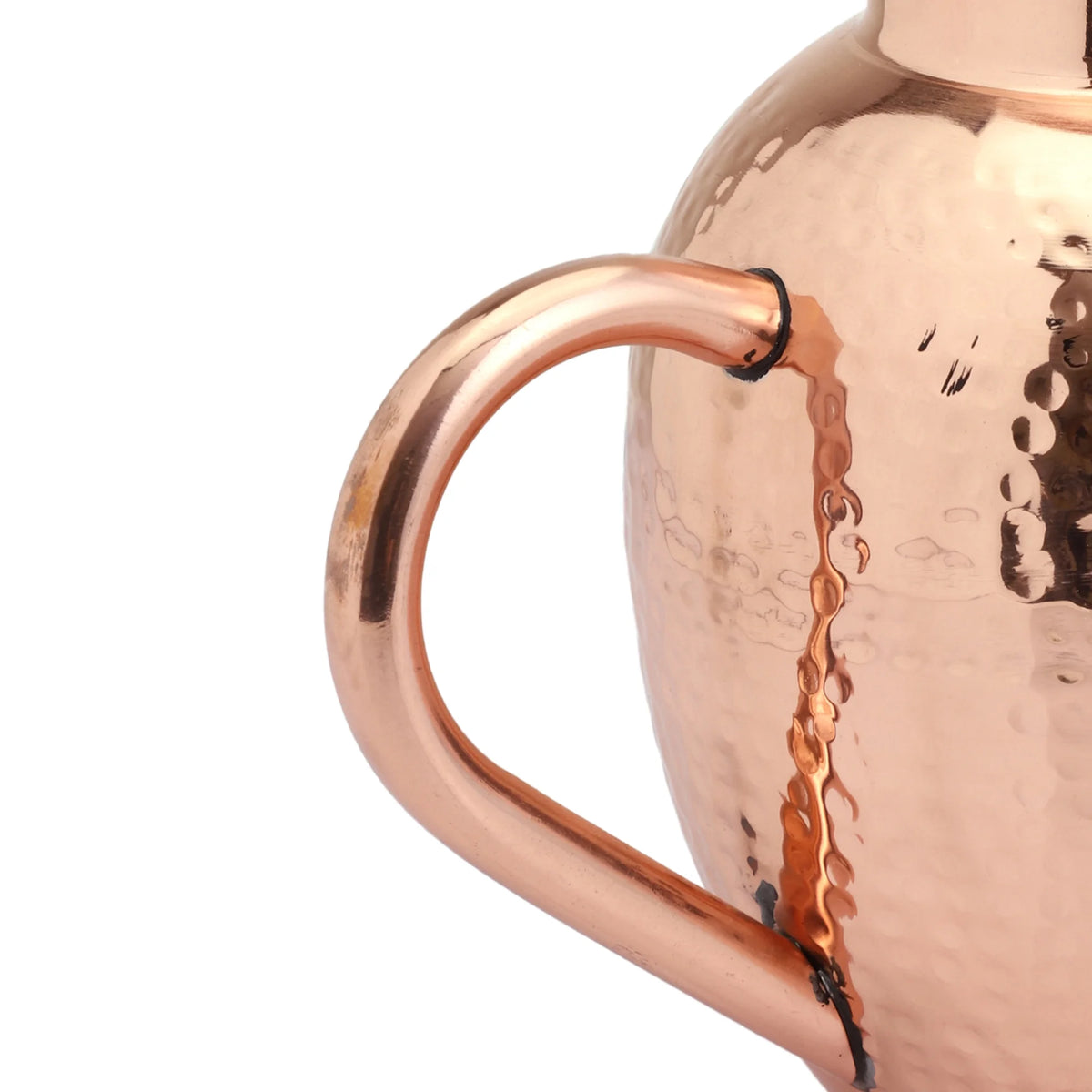 Copper Pitcher with Bowl, Hammered Jug, 50.7 US Fl Oz (1.5 Lt.) T4067