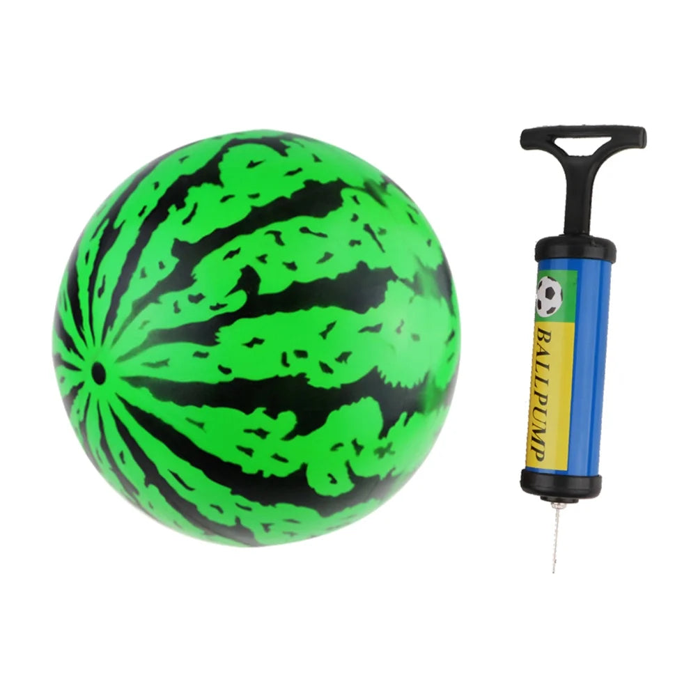 2Pcs 9 Inch Inflatable Bouncy Ball with Pump Kids Education Toys R86609