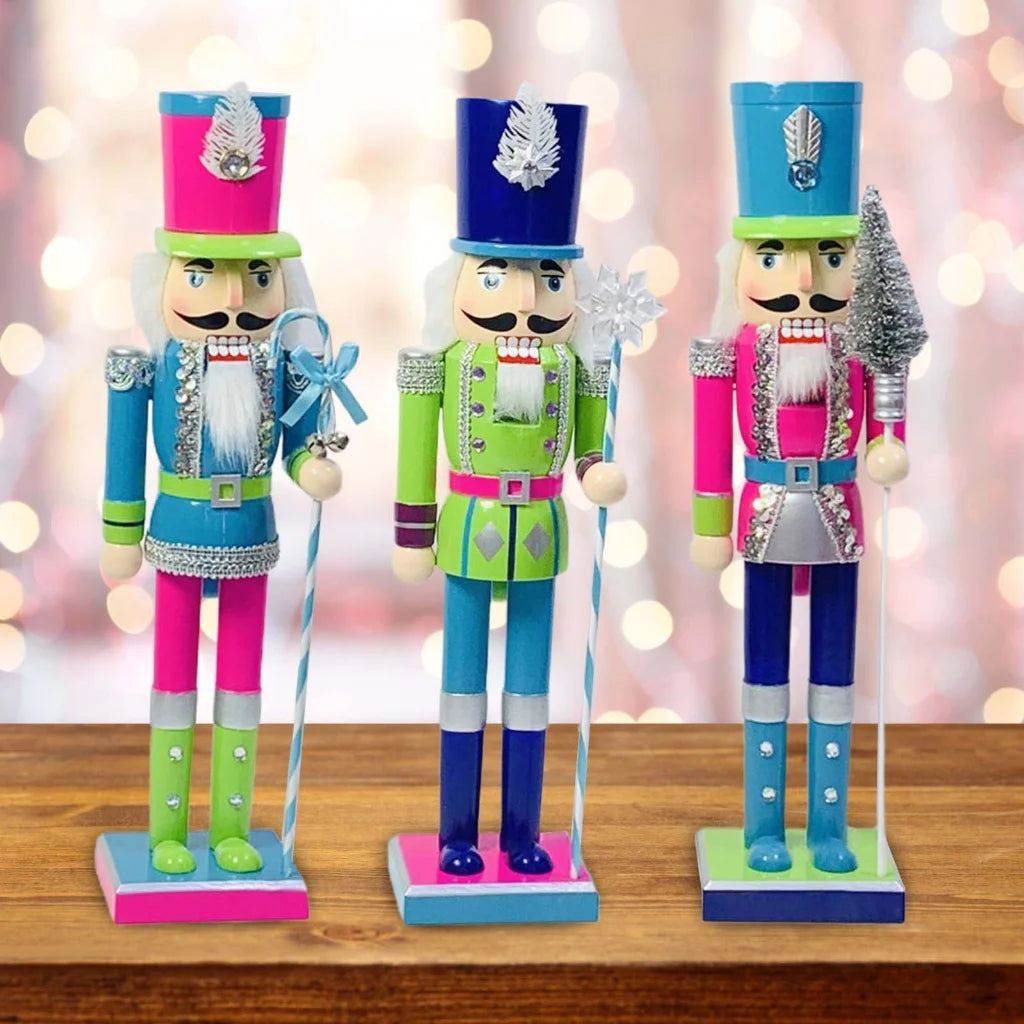 15 Inch Colorful Wooden Nutcracker Soldier Doll Figurine T5225