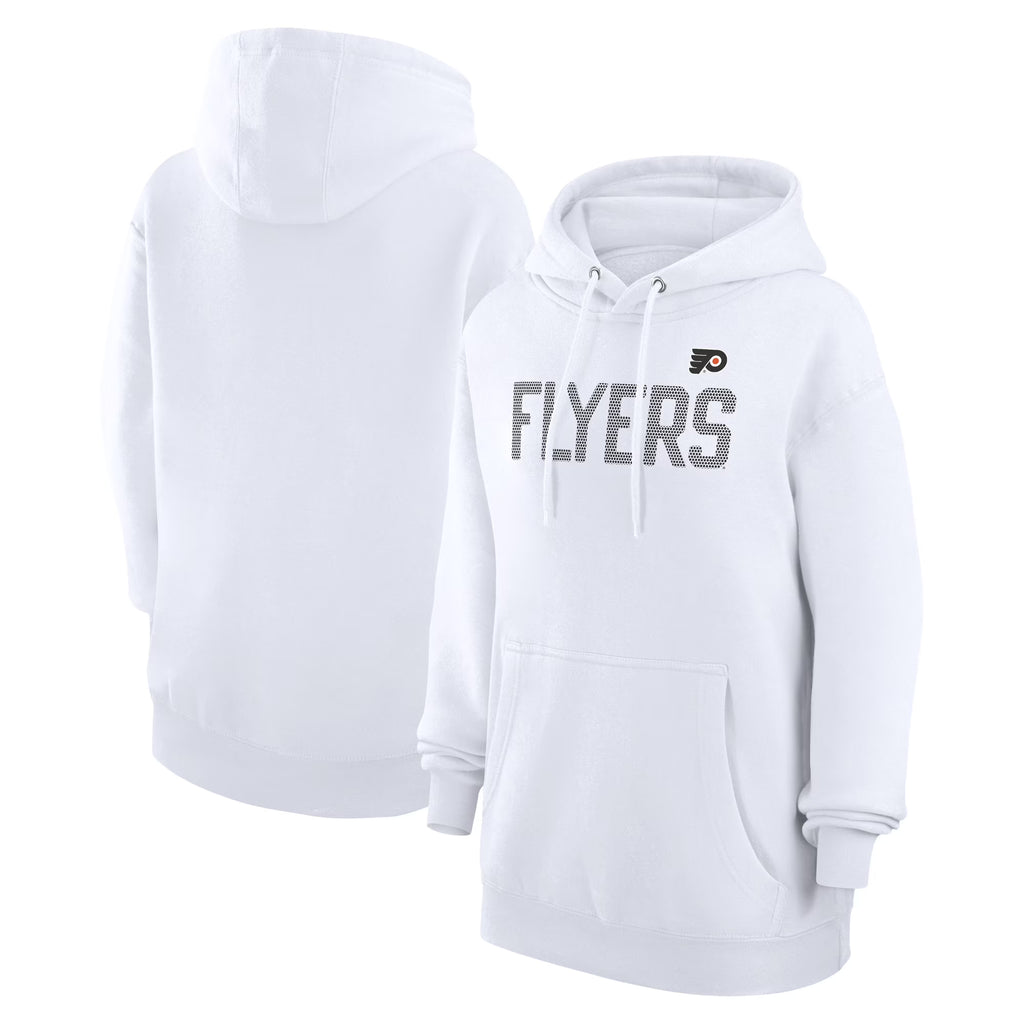 White Philadelphia Flyers Dot Print Pullover Hoodie C127320