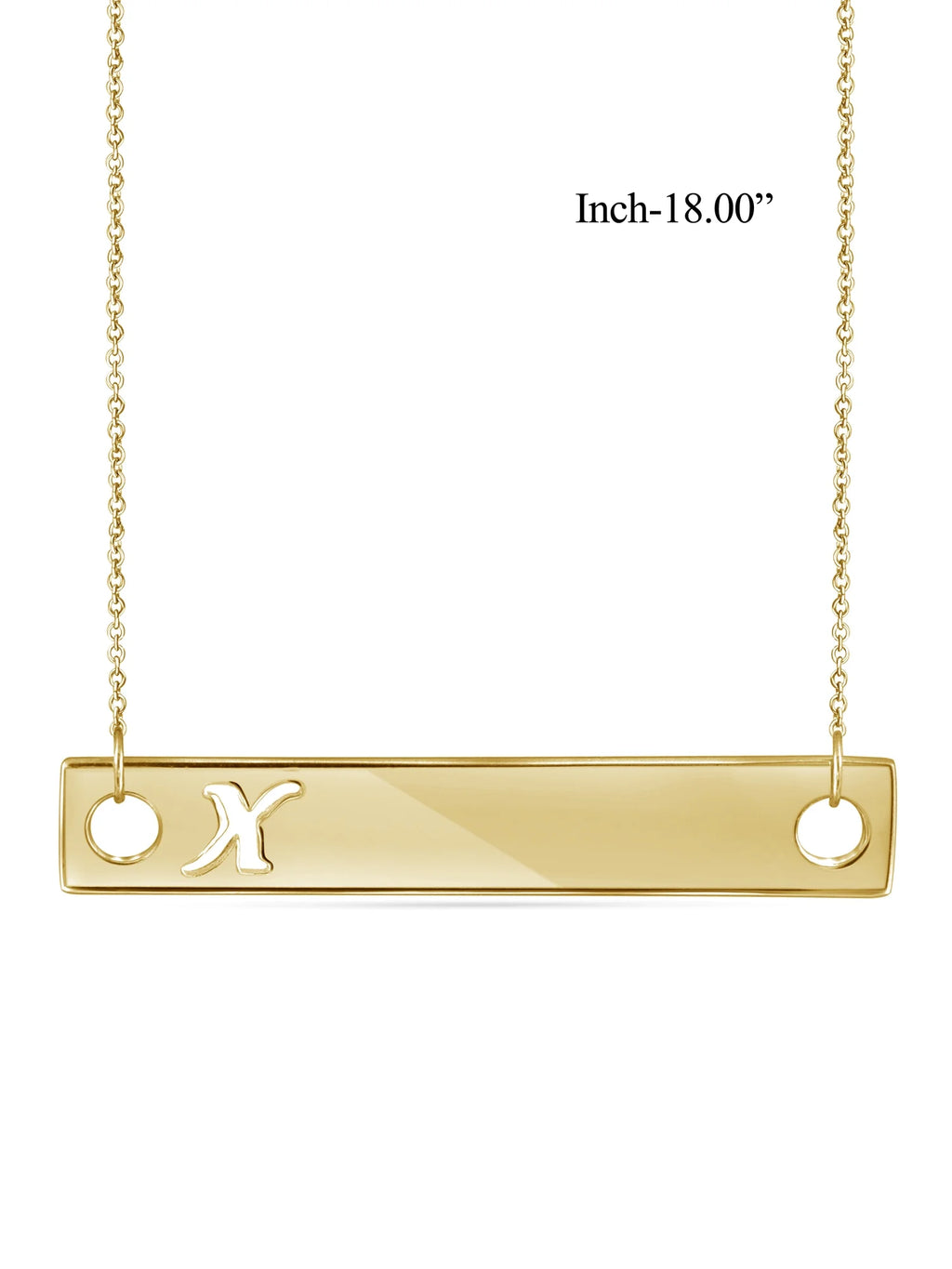 14K Gold Over Silver Bar Necklace X85530