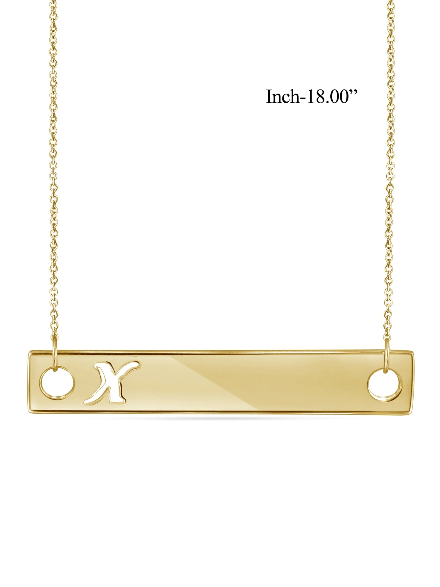 14K Gold Over Silver Bar Necklace X85530