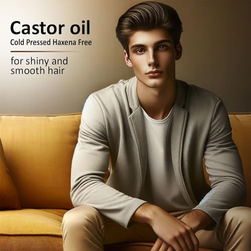 16 fl oz Cold Pressed Castor Oil in Glass Bottle E80067