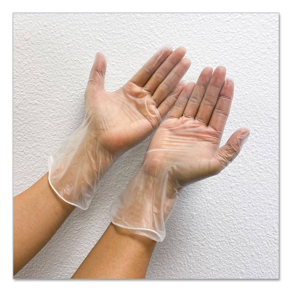 Single Use Vinyl Glove, Clear, Medium, 1000/Carton V697155