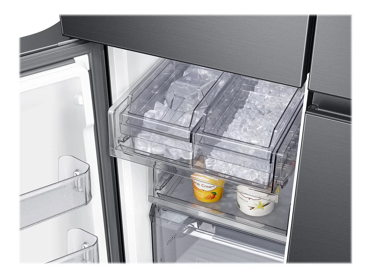 Black Stainless Steel Bottom-Freezer Refrigerator R8792