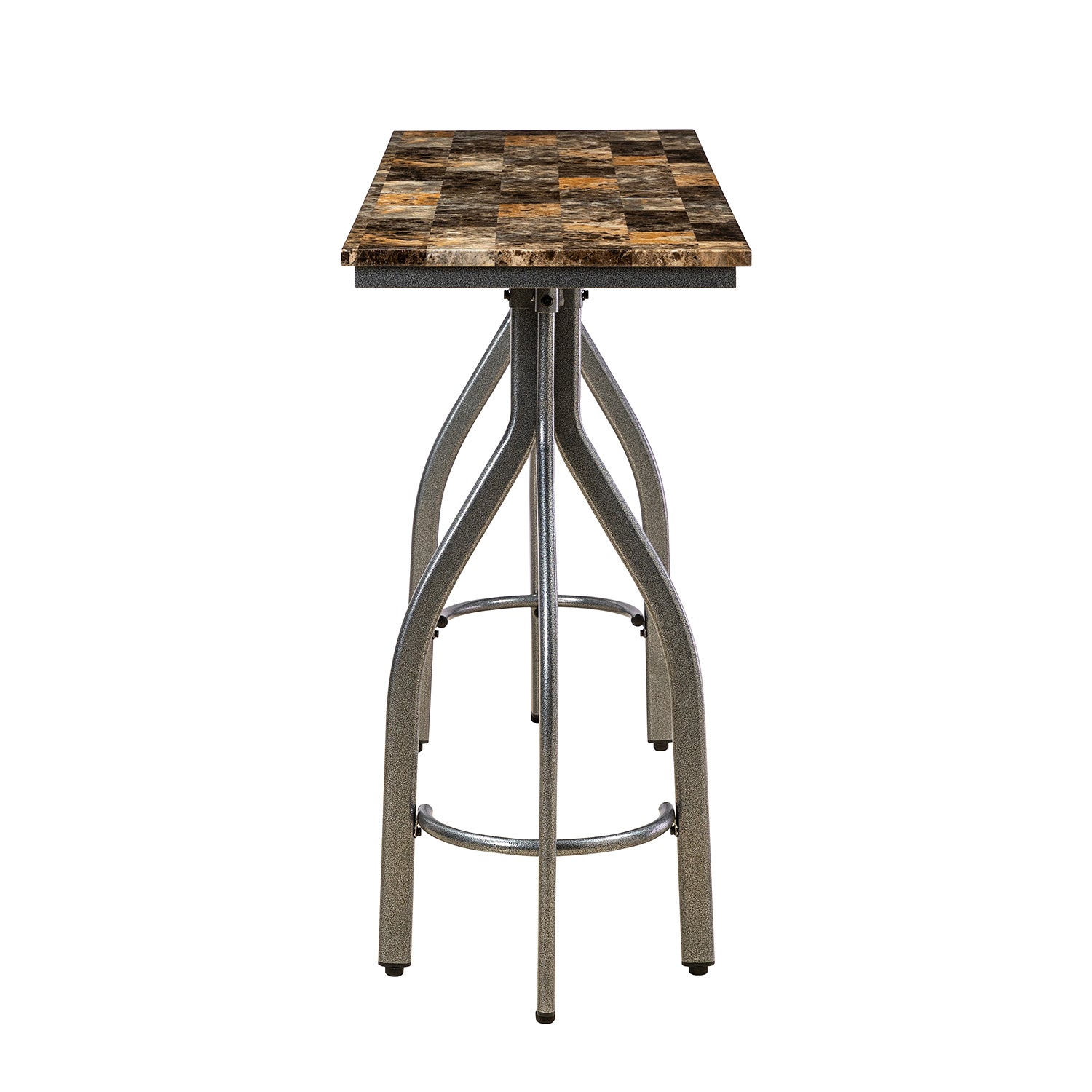 3 Piece Dining Set with 2 Swivel Stools BROWN T2284