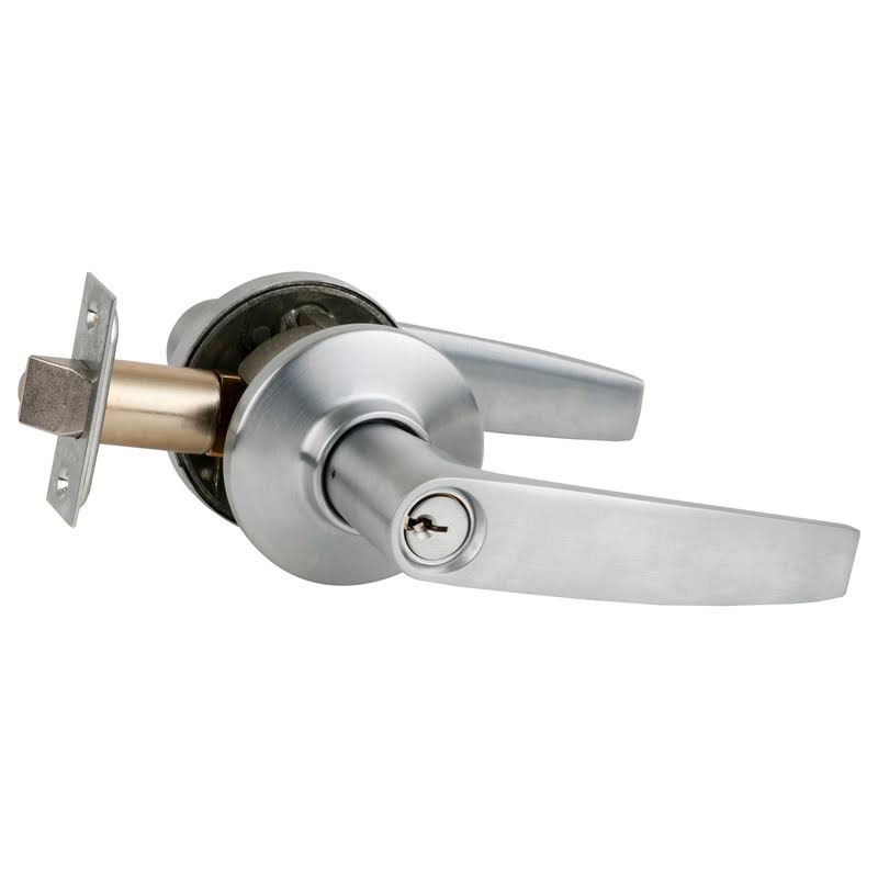Satin Chrome Keyed Entry Handle S534