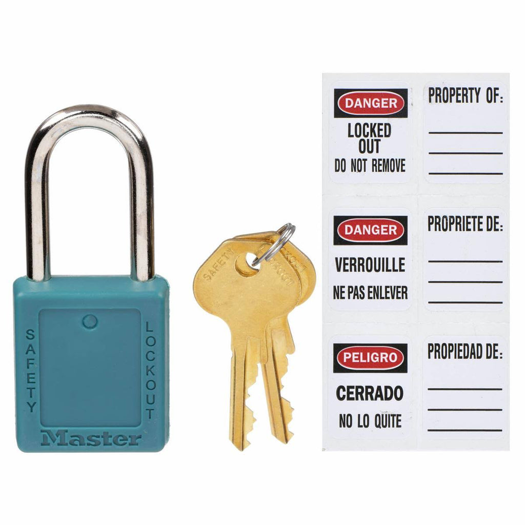 Teal Lockout Padlock, 1-3/4x22h, pk12 J789242
