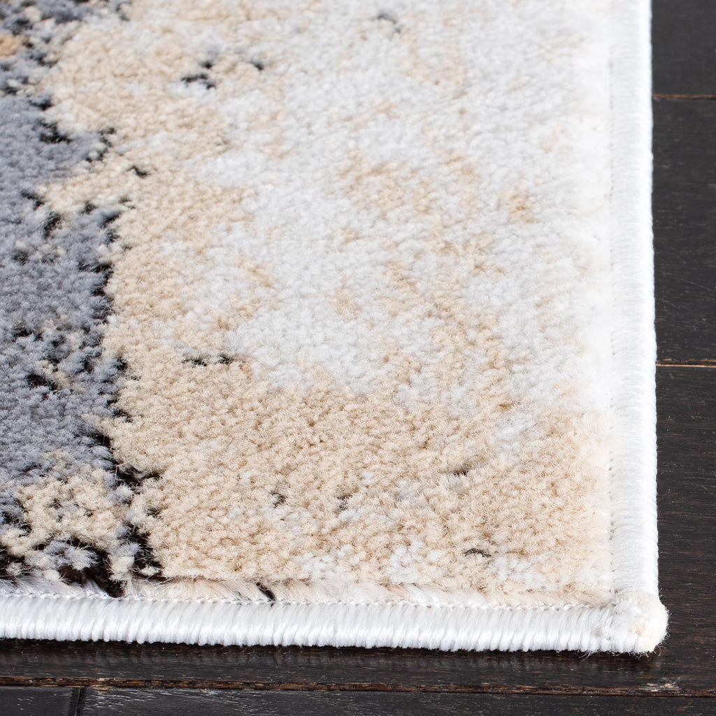 Grey/Gold Distressed Marble Area Rug X866