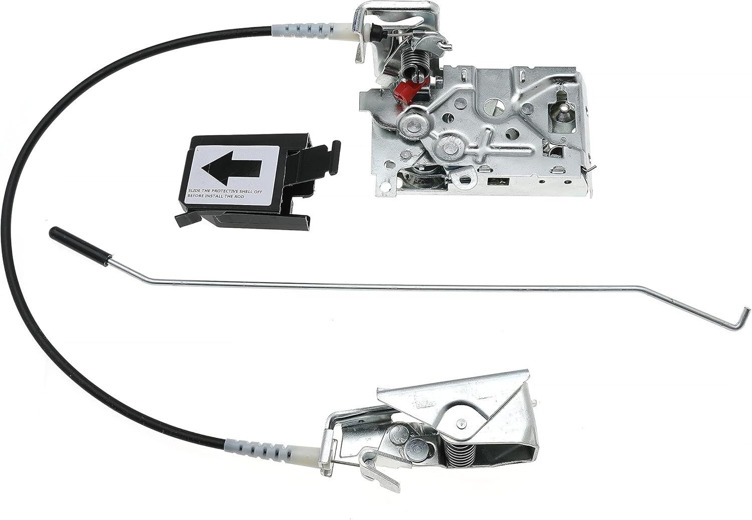Front Left Driver Door Latch Lock Assembly and Cable Rod Kit for Ford F150 F250 F350 Bronco 1992-1997 B1193