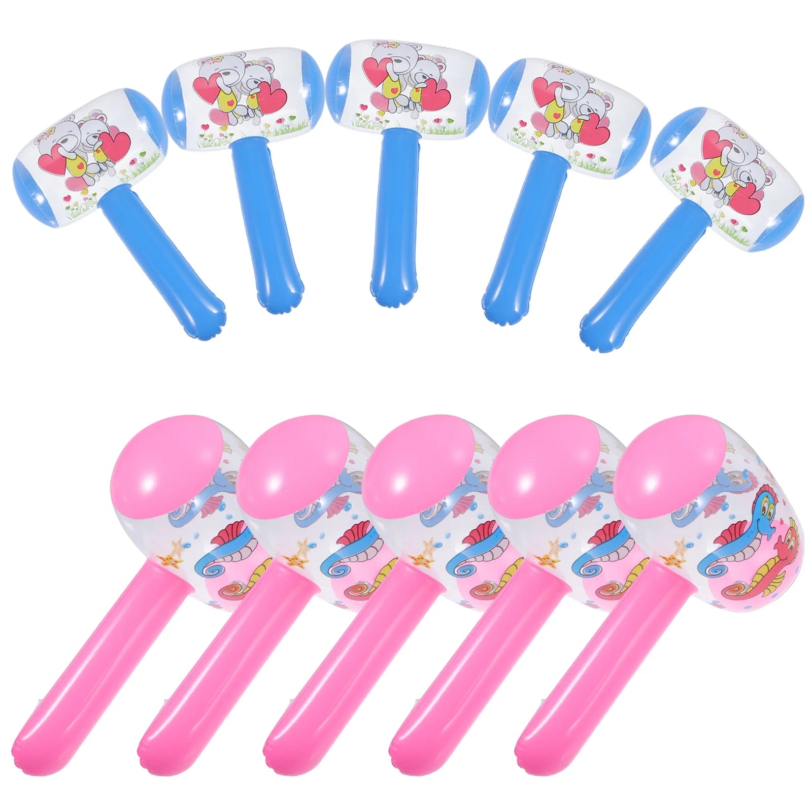 60 Pcs Inflatable Hammer Kids Toy with Bell Handle O4962