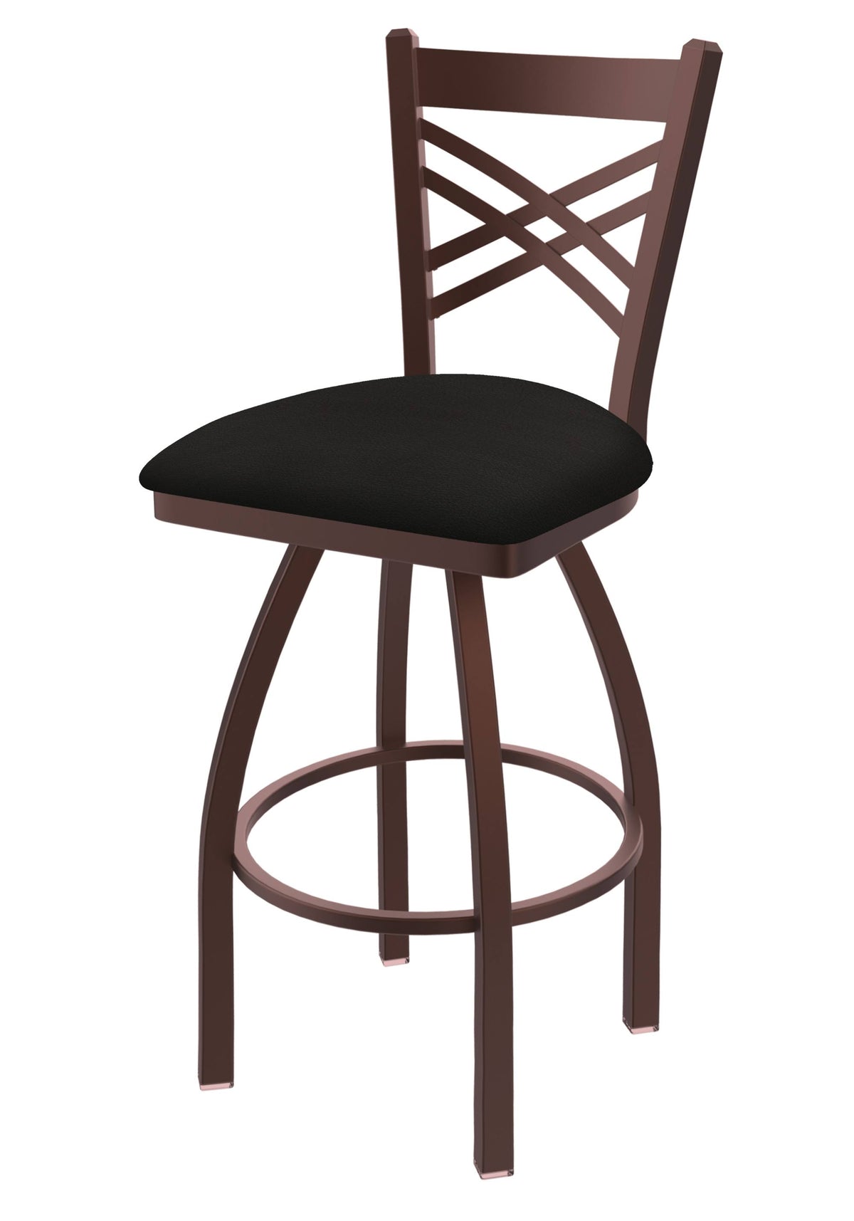 Swivel Counter Stool with Bronze Finish and Espresso Seat G519194