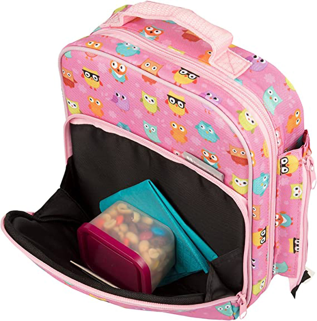 (2 pack) Insulated Lunch Box Tote with Snack Pocket and Water Bottle Holder R16234