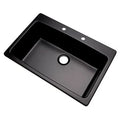 Black Drop-In Kitchen Sink J2369