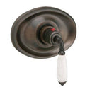 Polished Nickel Thermostatic Shower Trim with White Marble Lever Handle X4454