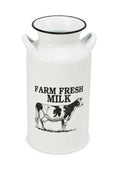 White and Black Lacquered Decorative Milk Jug L203
