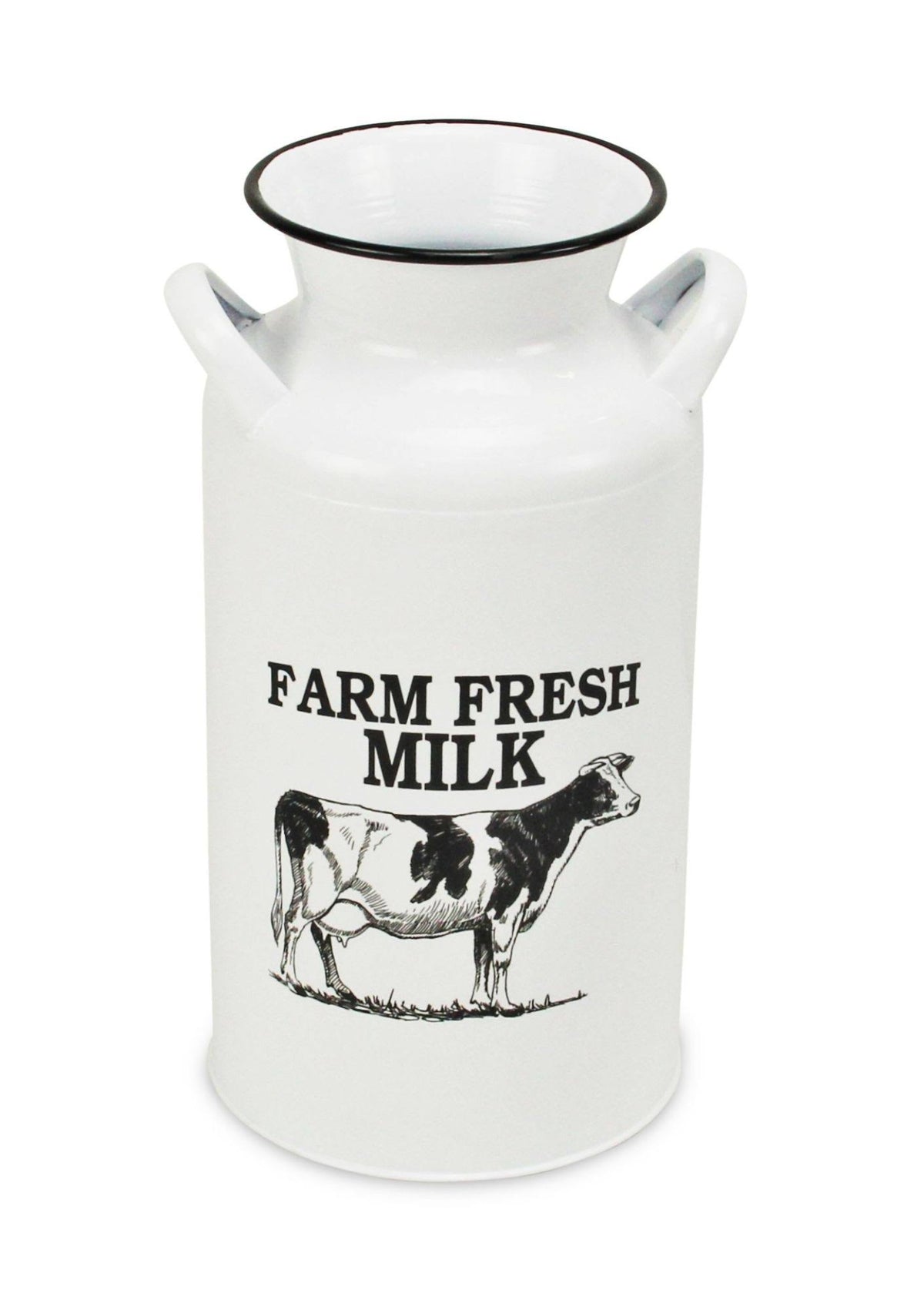 White and Black Lacquered Decorative Milk Jug L203