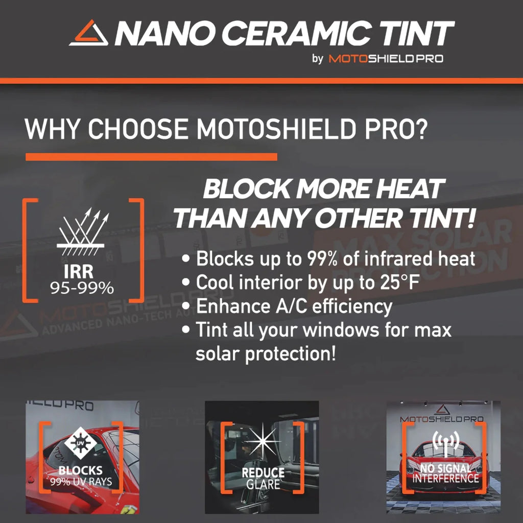 Precut Ceramic Window Tint Film for 2019-2021 Chevrolet Silverado 1500 Crew Cab Front Windshield 75% Y437