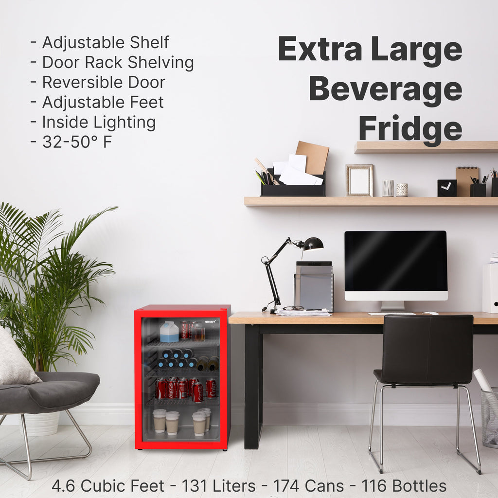 Red Freestanding Mini Fridge F20826