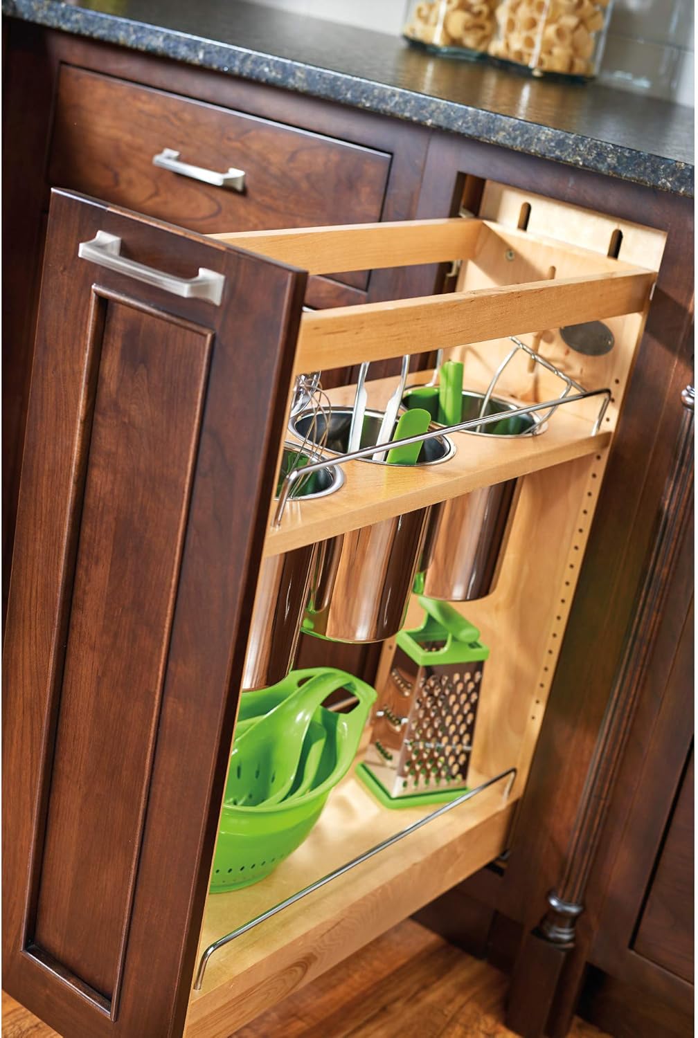 Kitchen Utensil Pull Out Cabinet Organizer with Soft-Close Slides C21219