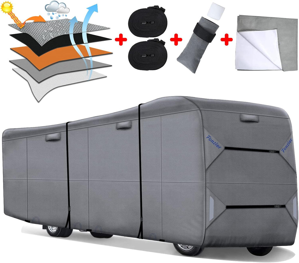 RV Cover Heavy Duty Camper Cover for 31’-34’ Motorhome Anti-UV Rip-Stop Breathable T460