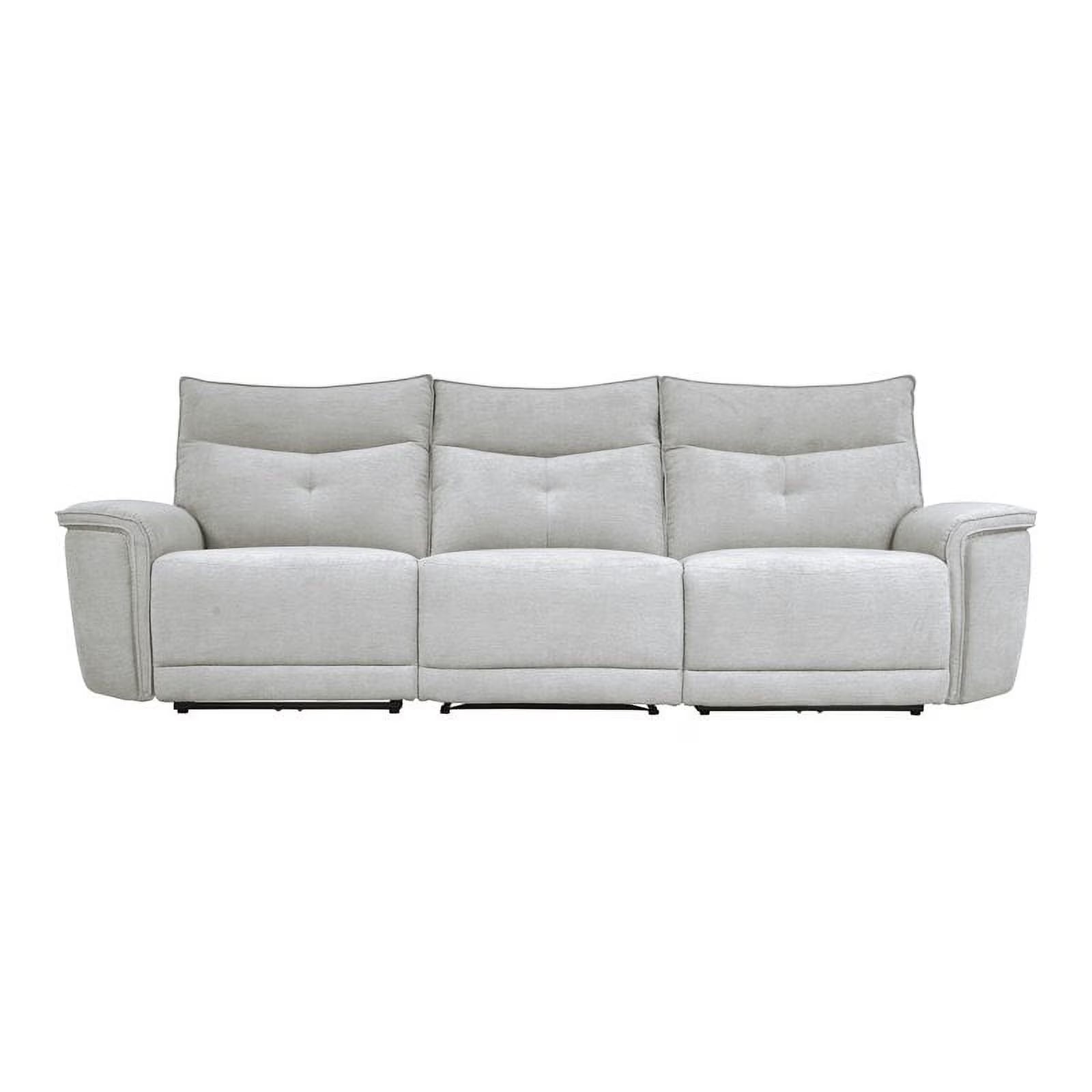 3-Piece Wood & Fabric Sofa in Mist Gray S2990