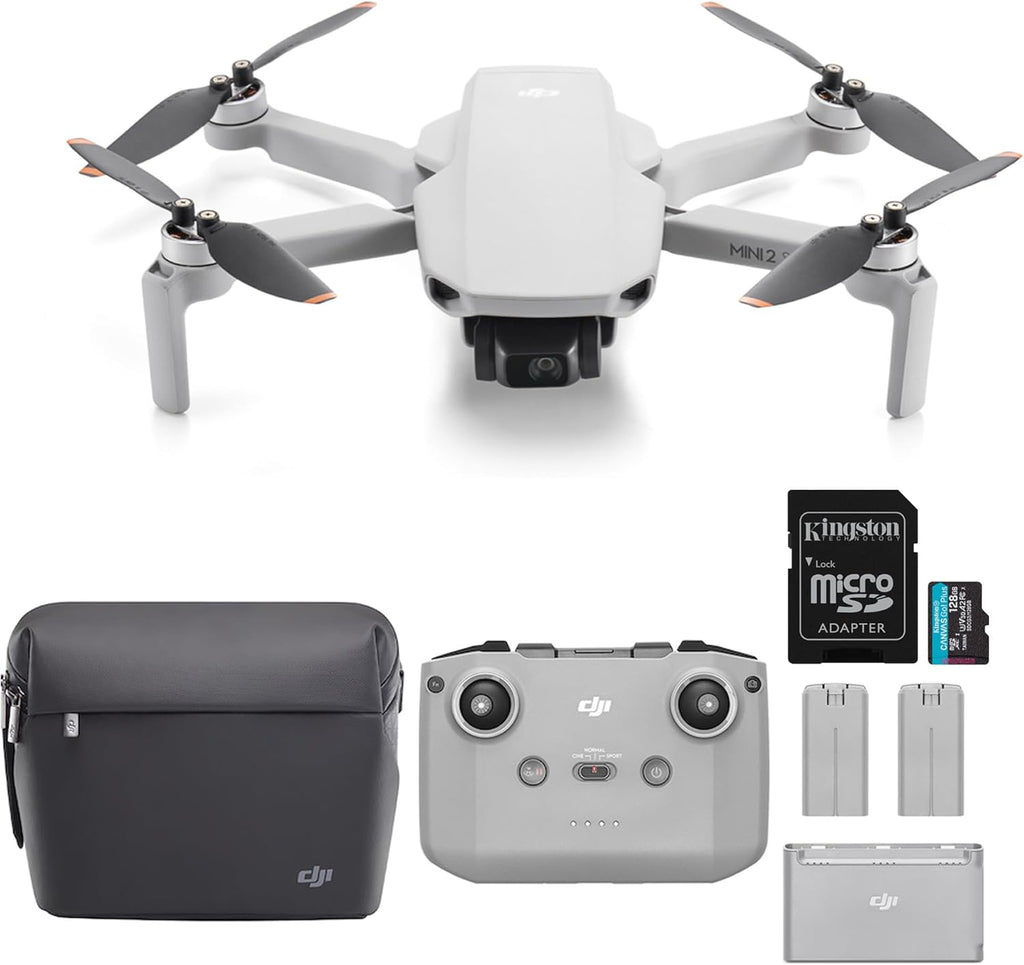 Lightweight Foldable Mini Camera Drone with 2.7K Video, Extra Batteries, 31-min Flight Time (2 Items) Y46115