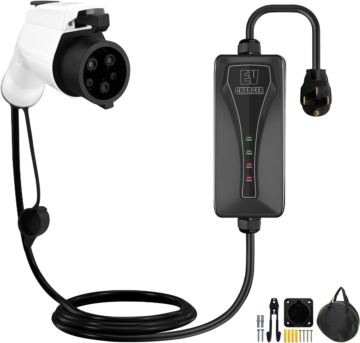 Portable Level 2 EV Charger with NEMA 14-50 Plug, 25FT Cable U372892