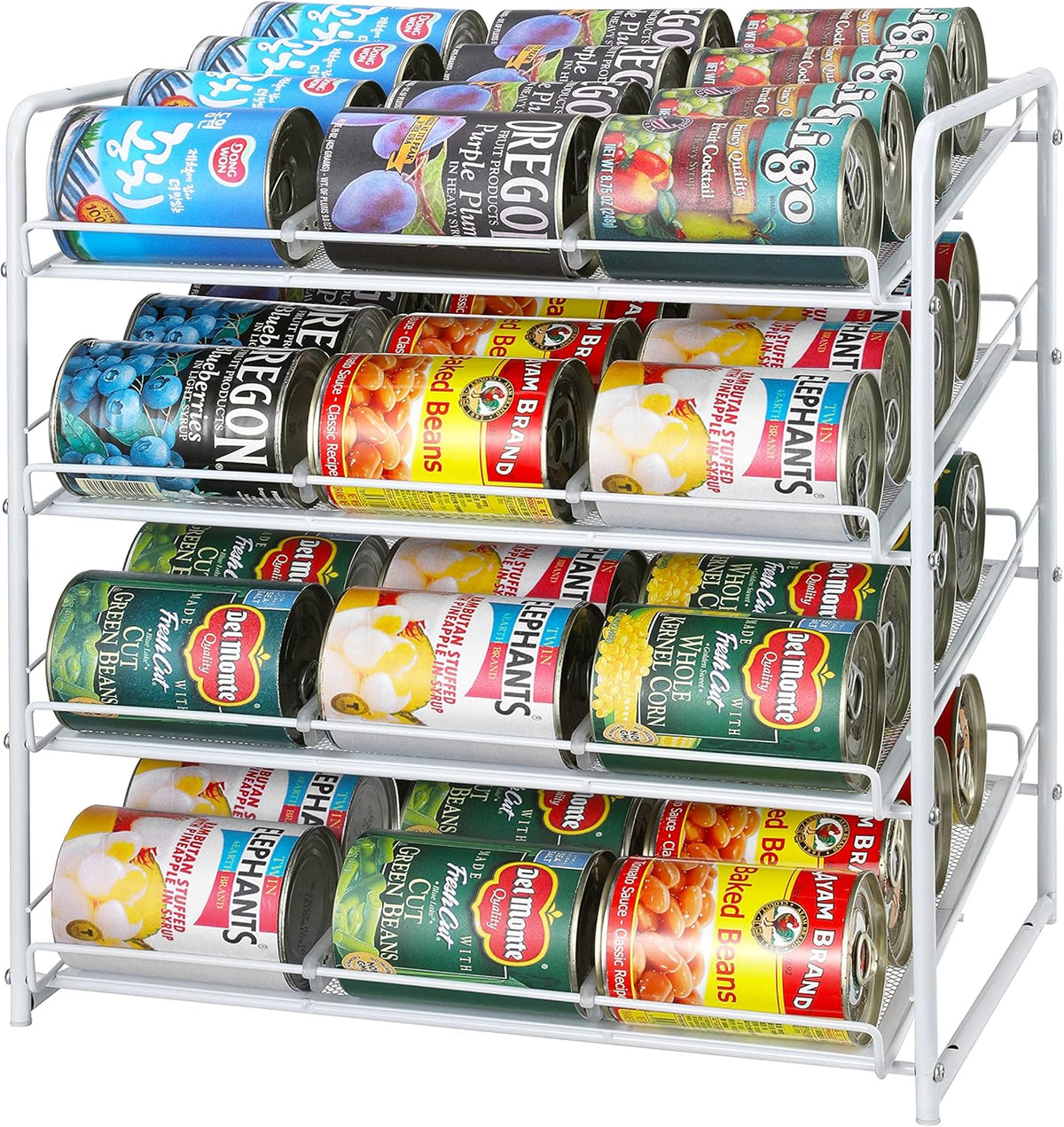 White Pack of 2 Can Rack Organizer B8403