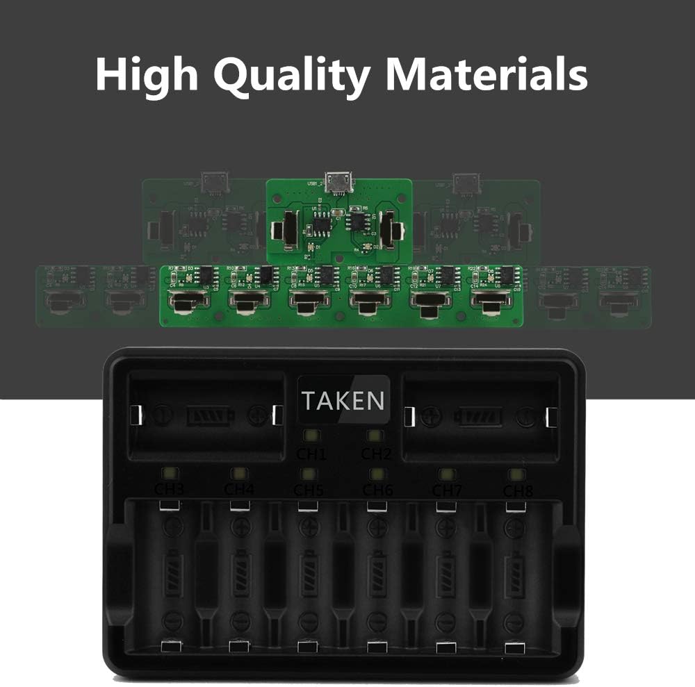 16 Pack 750mAh Rechargeable Batteries and Charger N665589