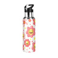 Pink Insulated Stainless Steel Water Bottle with Straw Lid 20 oz N8896