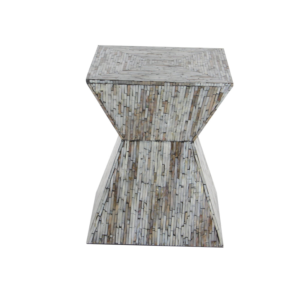 Wood Shell Inlay Accent Table C839557