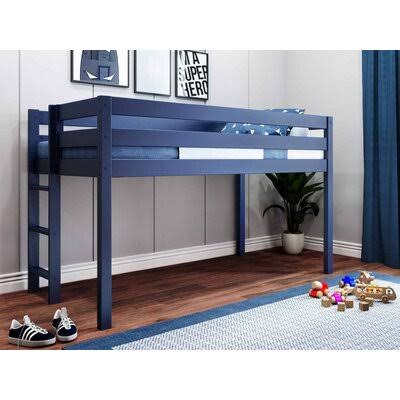 Blue Solid Wood Loft Bed U995