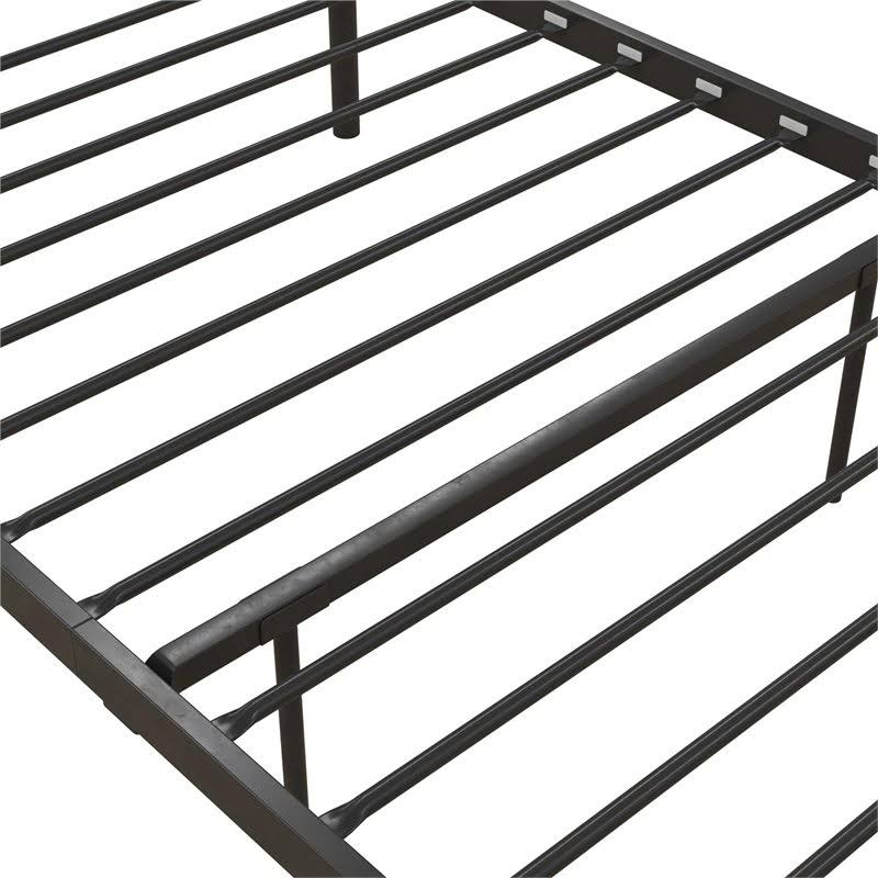 Twin Size Metal Canopy Bed Frame in Black E640