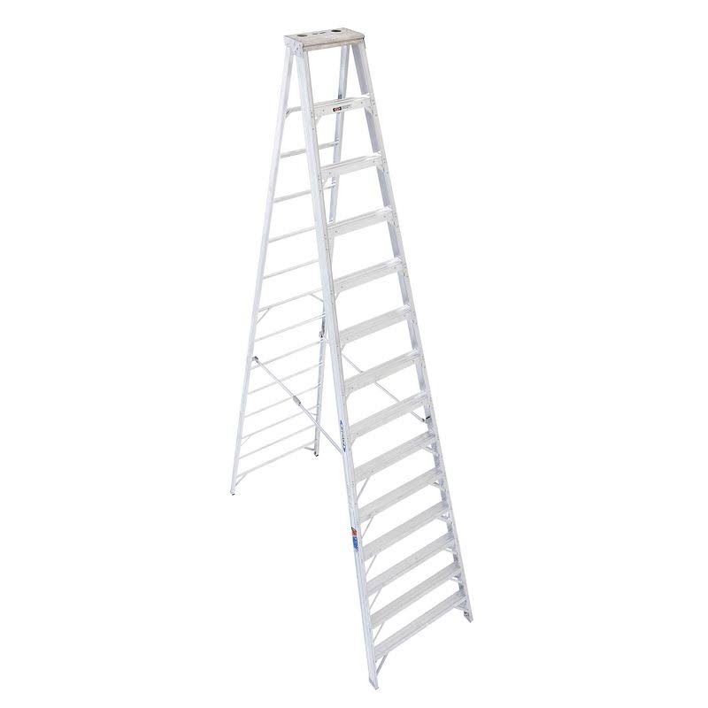 14 ft. 300 lb. Load Capacity Aluminum Stepladder P423