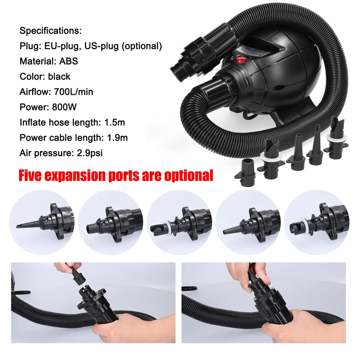 800W Portable Air Pump Inflator M134