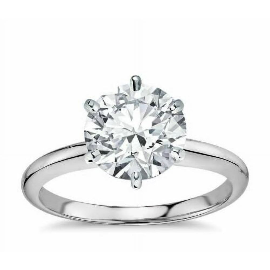 1CT Lab Grown Diamond Round Solitaire Ring 925 Sterling Silver N1123