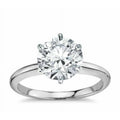 1CT Lab Grown Diamond Round Solitaire Ring 925 Sterling Silver N1123