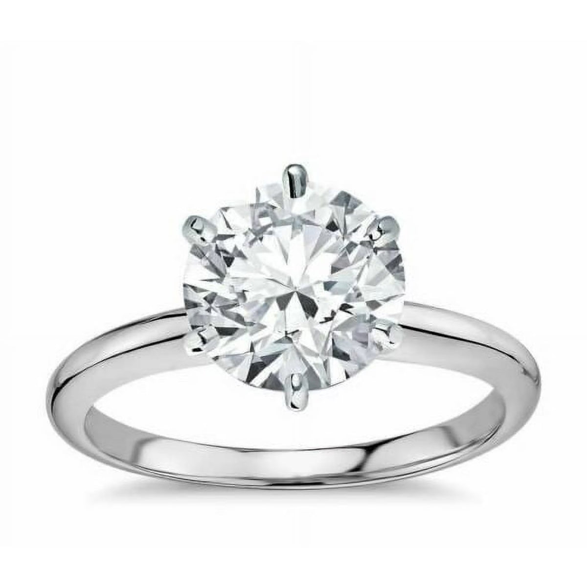 1CT Lab Grown Diamond Round Solitaire Ring 925 Sterling Silver N1123