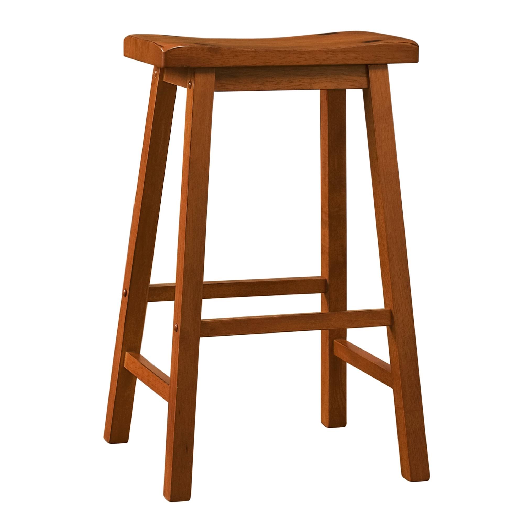 Oak Saddle Back Stool, 2 pack Y213900