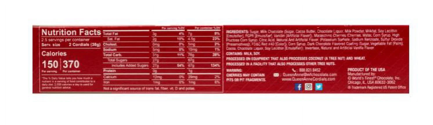 Milk Chocolate Covered Cordial Cherries, 3.3 Ounces, 5 Count Box (Pack of 3) E321
