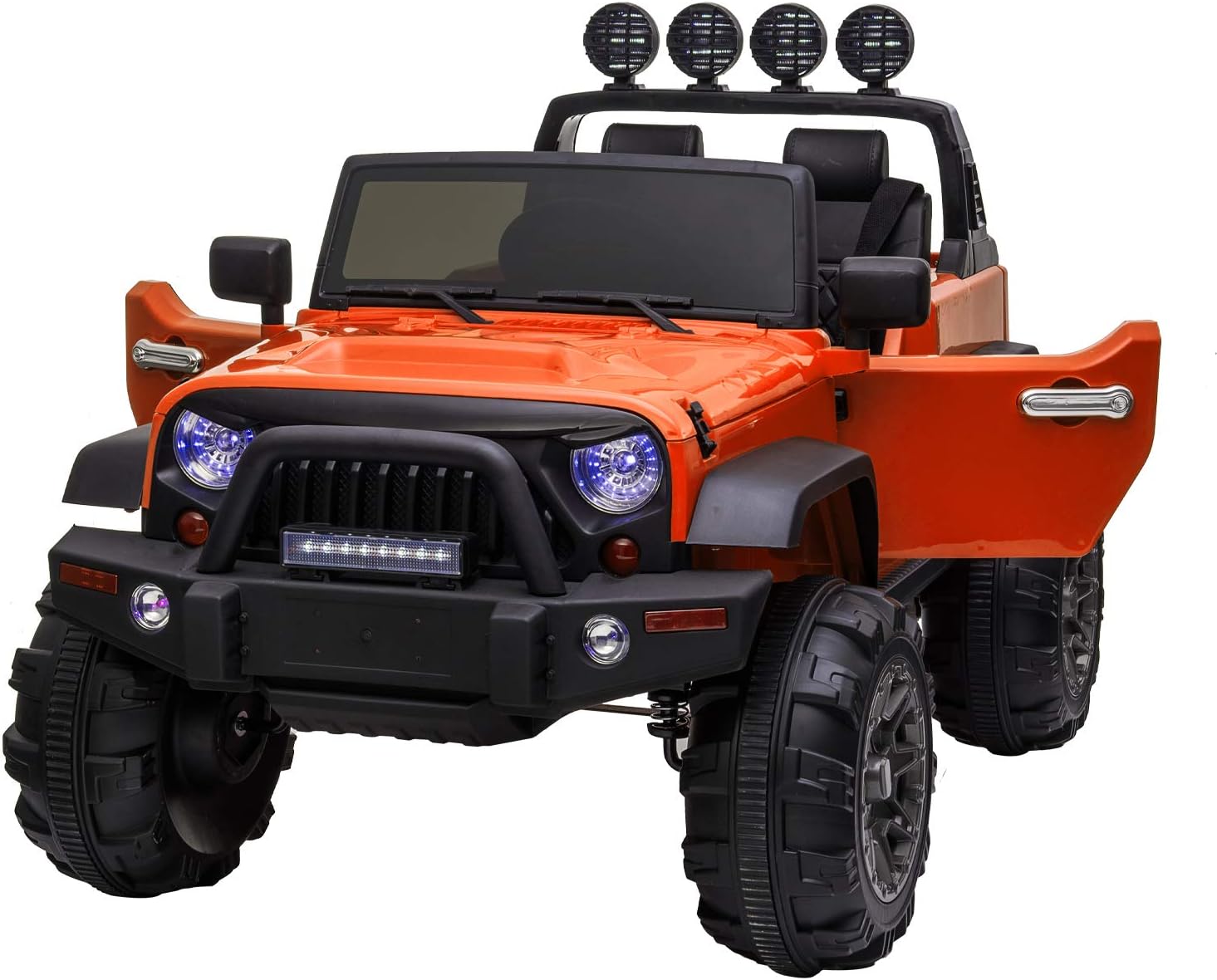 12V Kids Ride On Cars Truck with Remote Control Orange Y2845