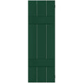 2-Pack 12-in W x 48-in H Chrome Green Wood Exterior Shutters H307652