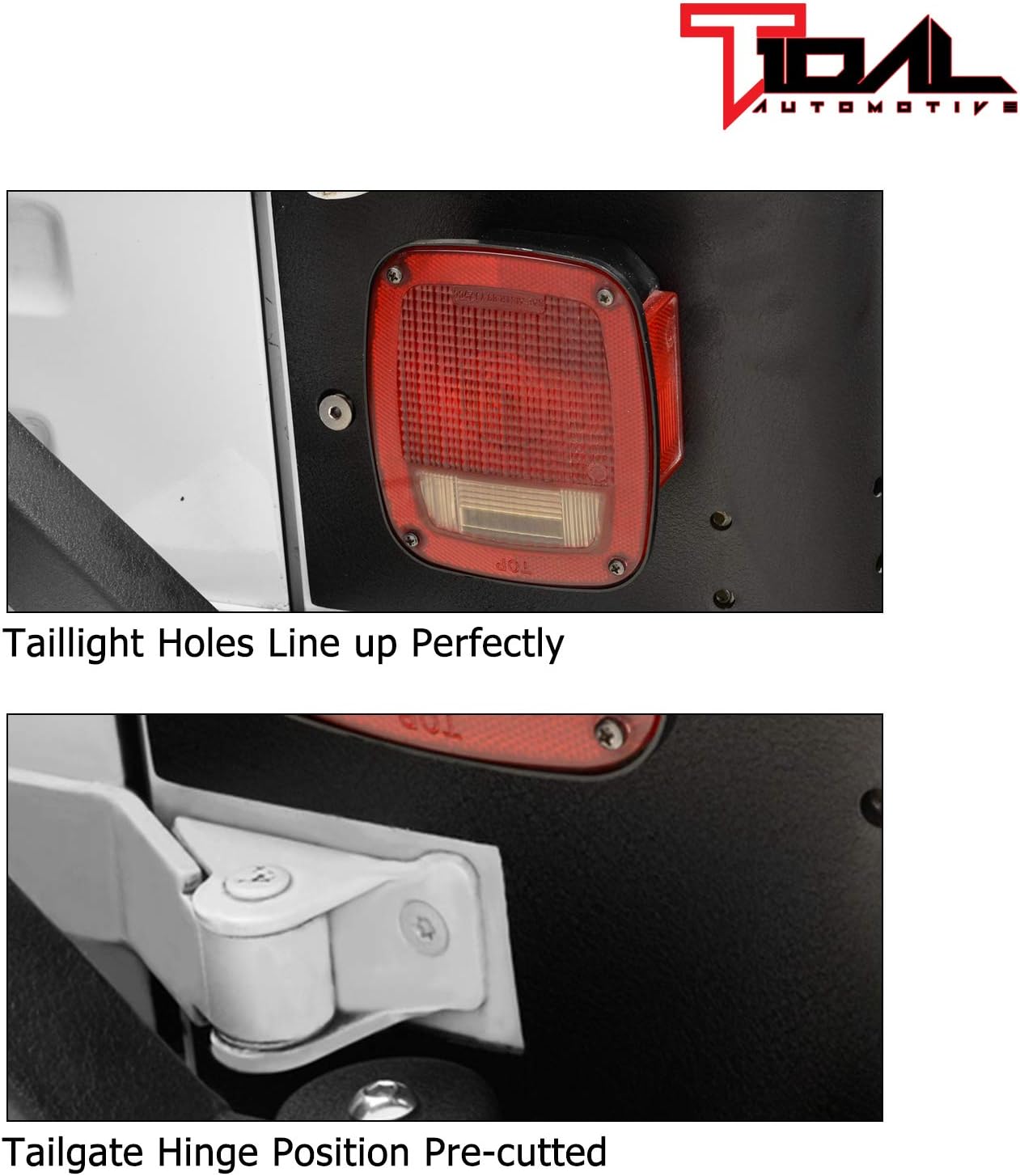 Black Textured Rear Corner Guard for Wrangler YJ M7525