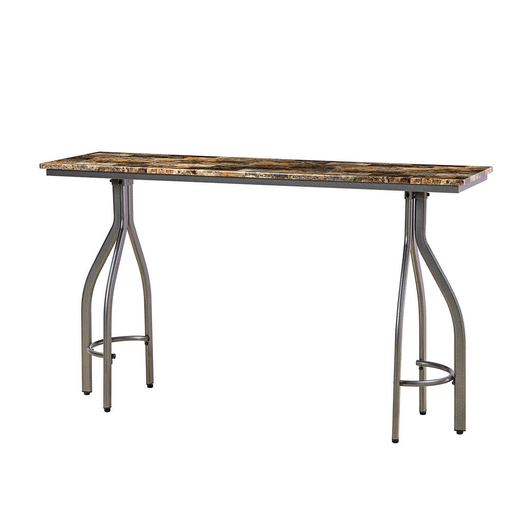 3 Piece Dining Set with 2 Swivel Stools BROWN T2284