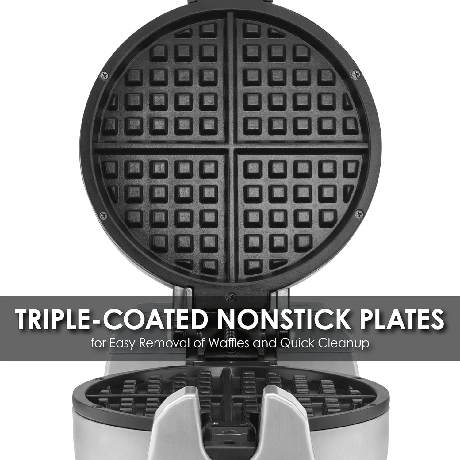 Single Rotating Die Cast Waffle Maker with Non-Stick Plates G2666
