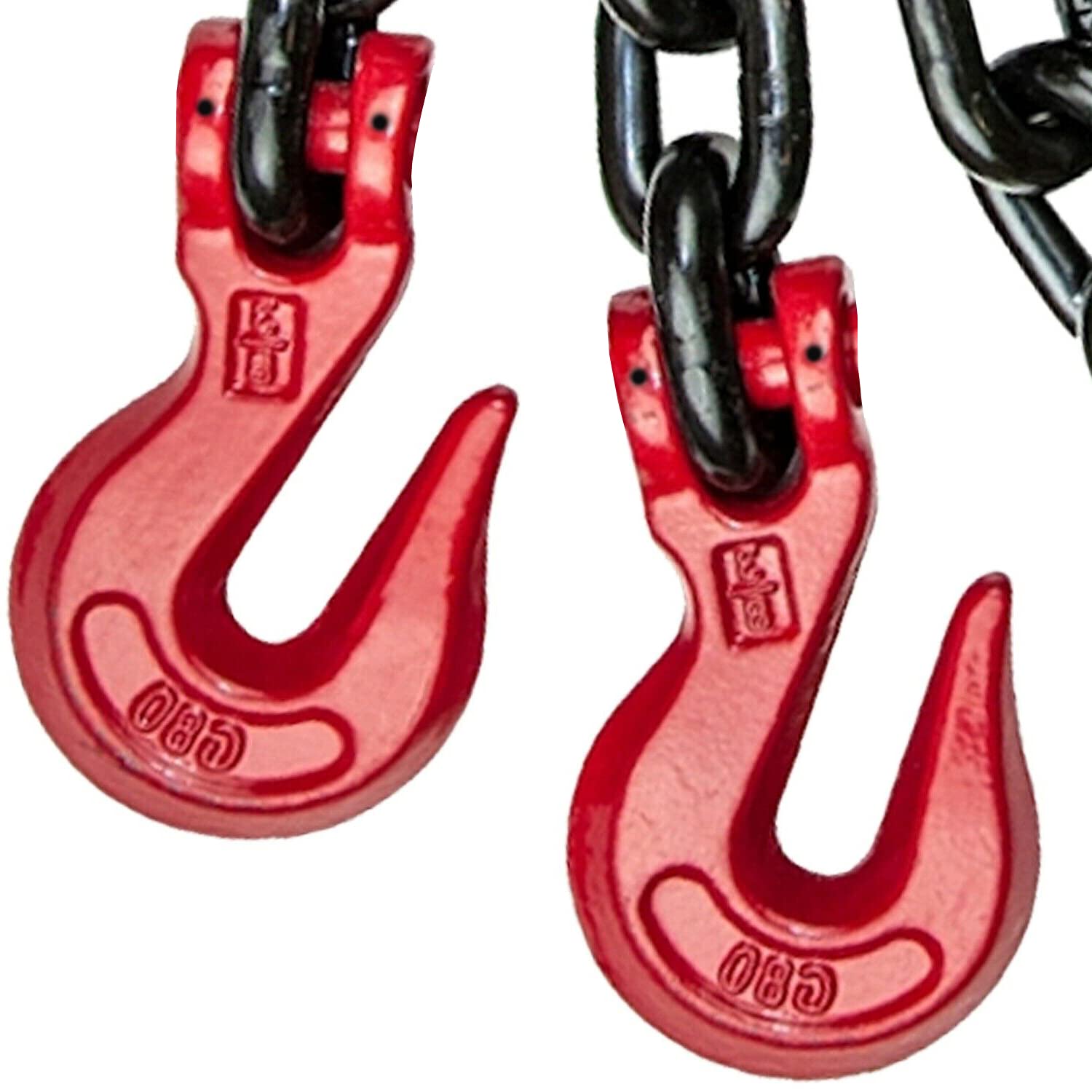 Grade 80 Black Binder Safety Chain with Grab Hooks, 3/8 x 20', 7100 lbs U3740